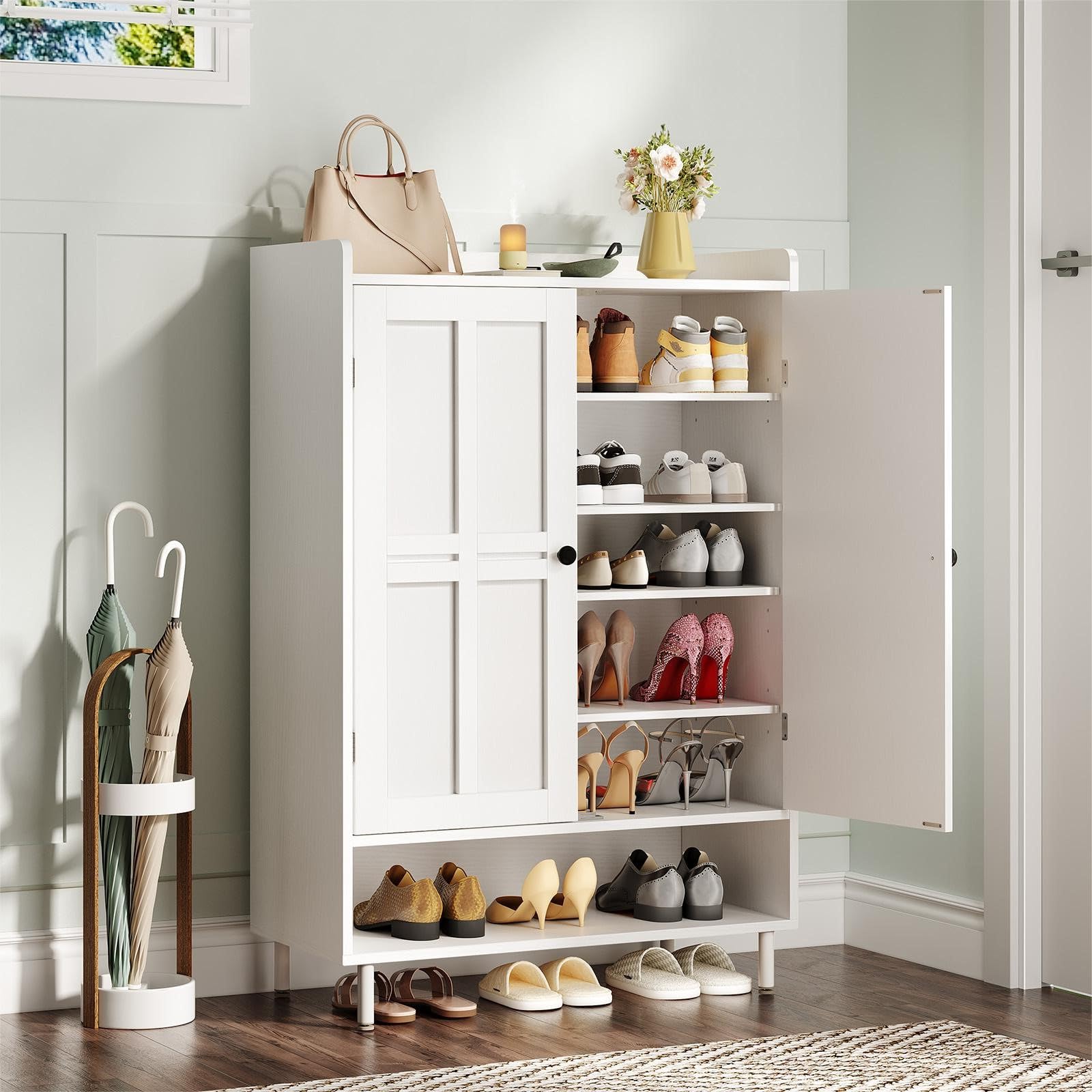Cabinet Hinge Overlay - 6 Tier Shoe Storage Cabinet, 45