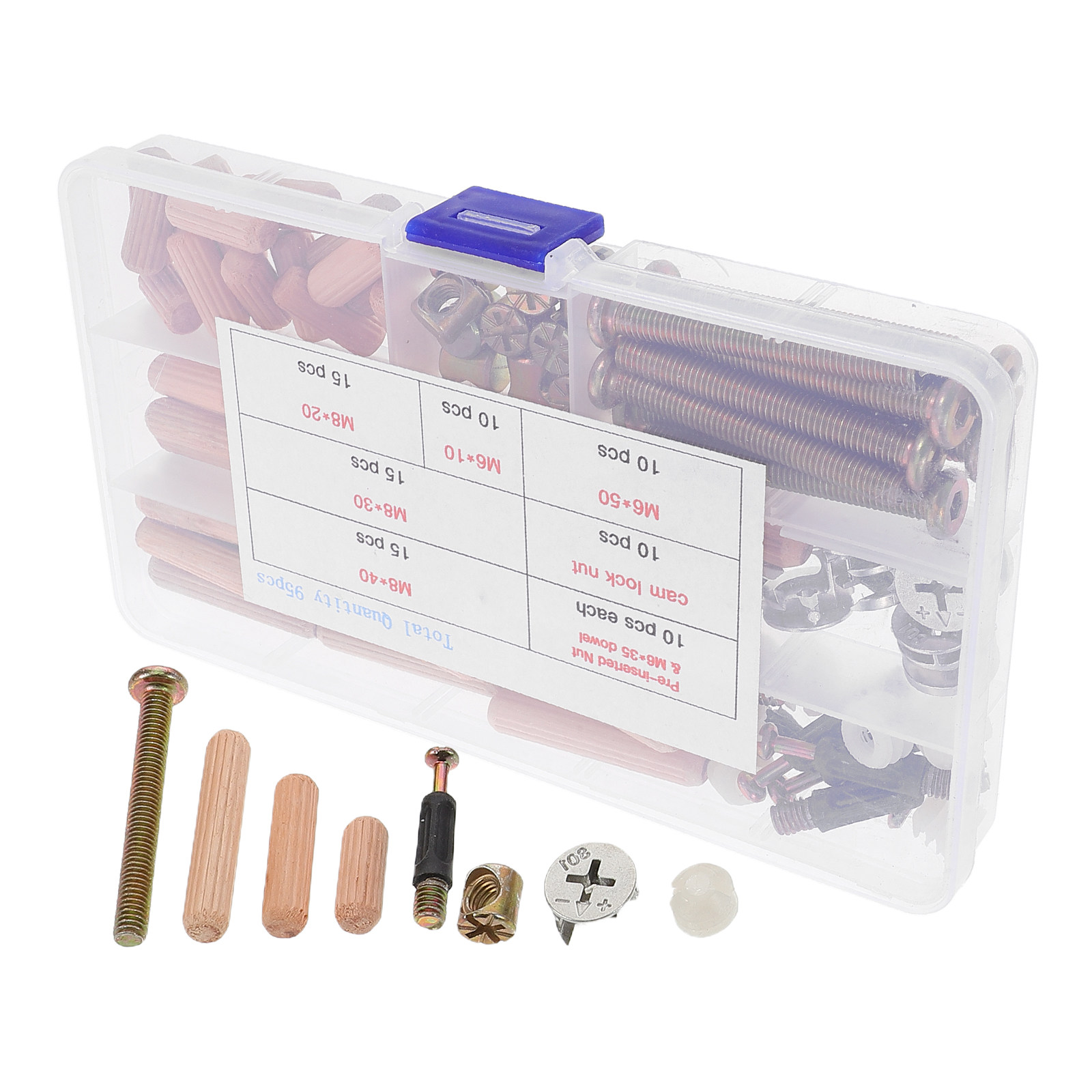 Furniture Hardware Barrel Nut - 95Pcs Furniture Hardware Replacement Kit Bunk