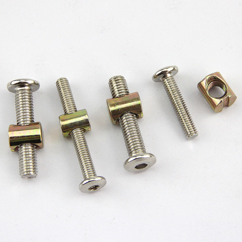 Furniture Hardware Barrel Nut - 20pcs/Lot Carbon Steel Furniture Bolts and