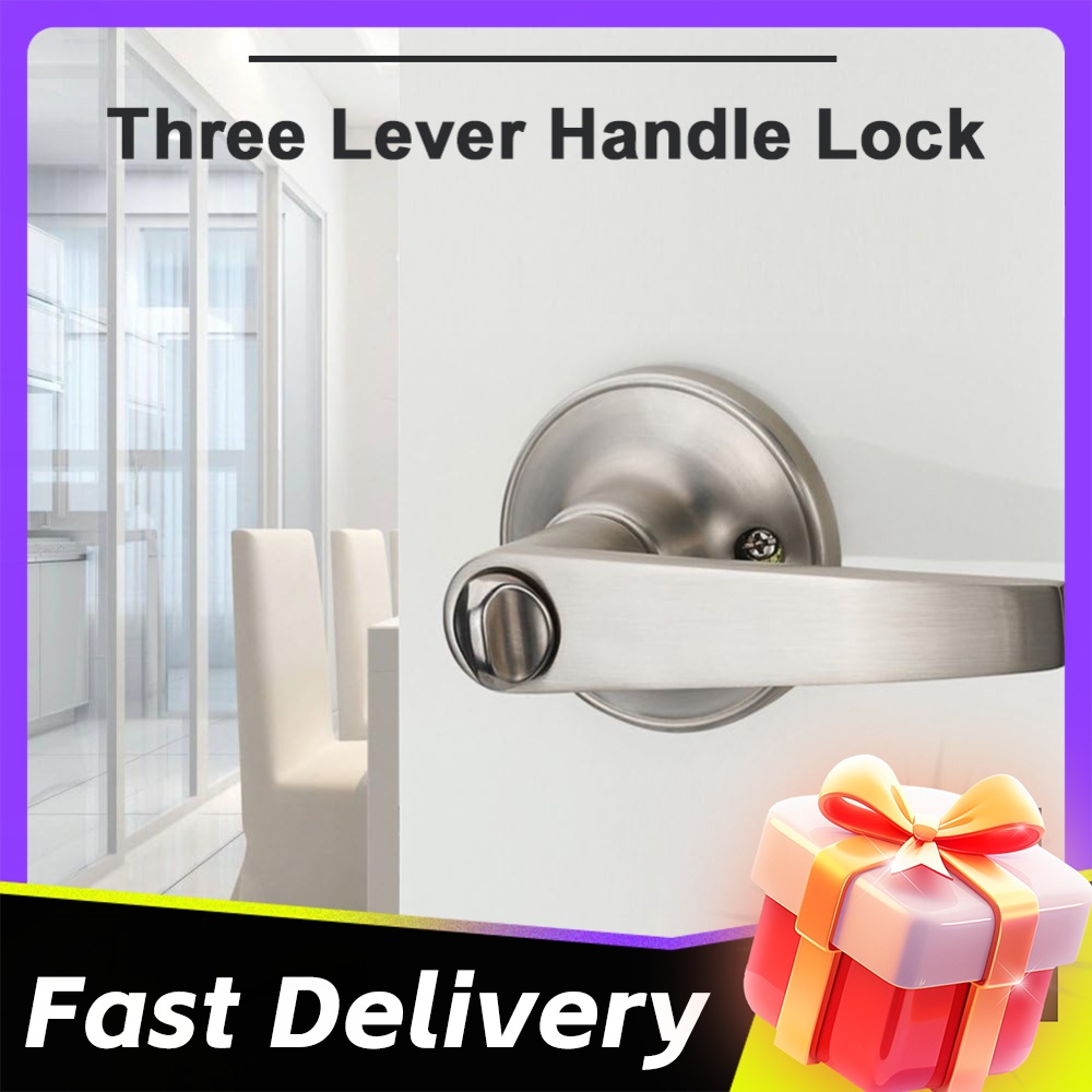 Door Handle Bar - Door Lever Lock with 3 Keys
