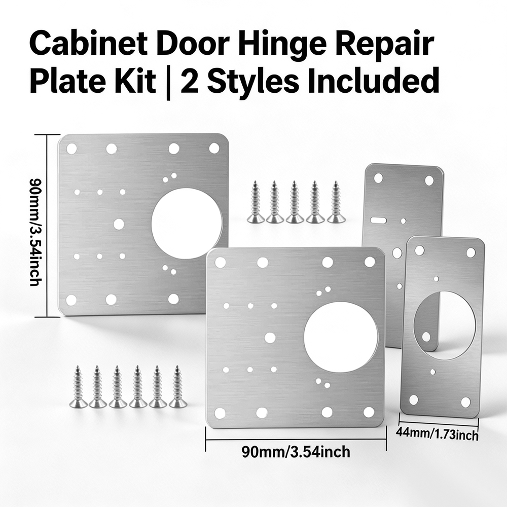 Furniture Hardware Repair - 1-5Set Cabinet Hinge Repair Plate Kit,