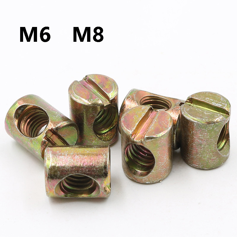 Color Zinc Plated Carbon Steel - Furniture Hardware Barrel Nut 评论和价格