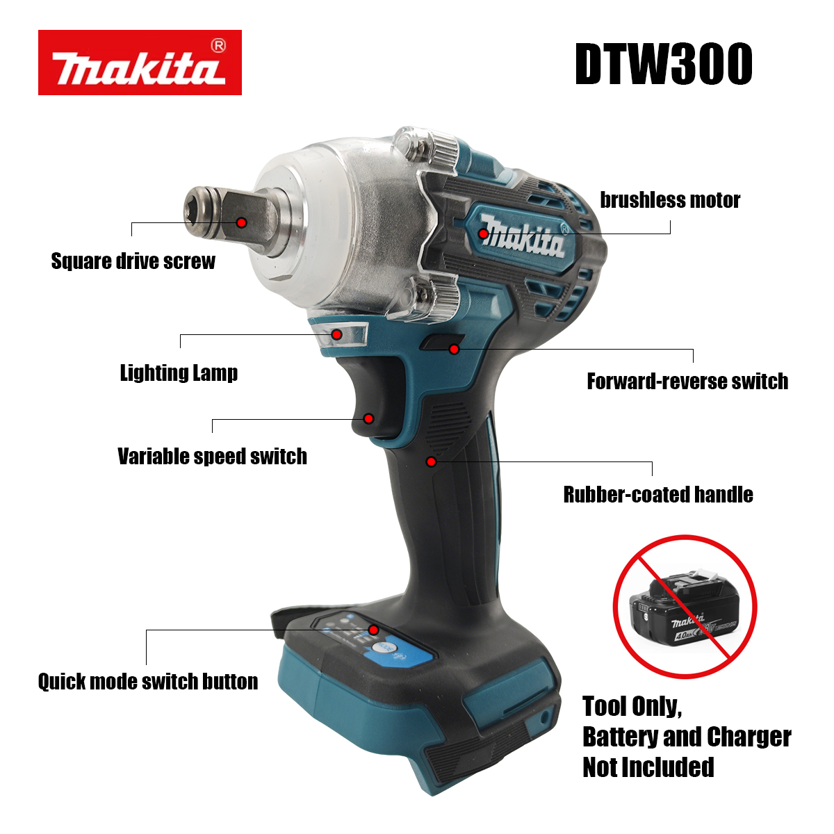 Makita DTW300 Brushless Impact - Makita Drill Dtw300 评论和价格