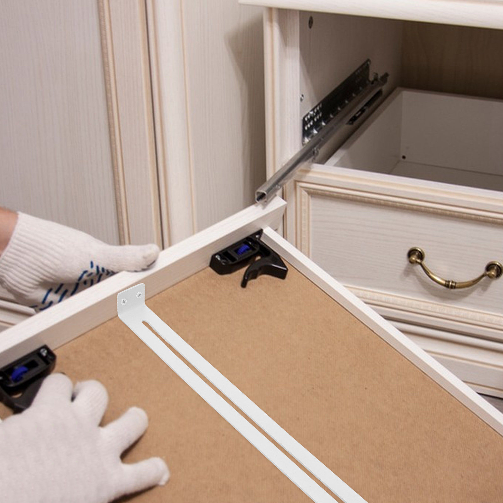 2Pcs Drawer Support Brackets K - Furniture Hardware Repair 评论和价格