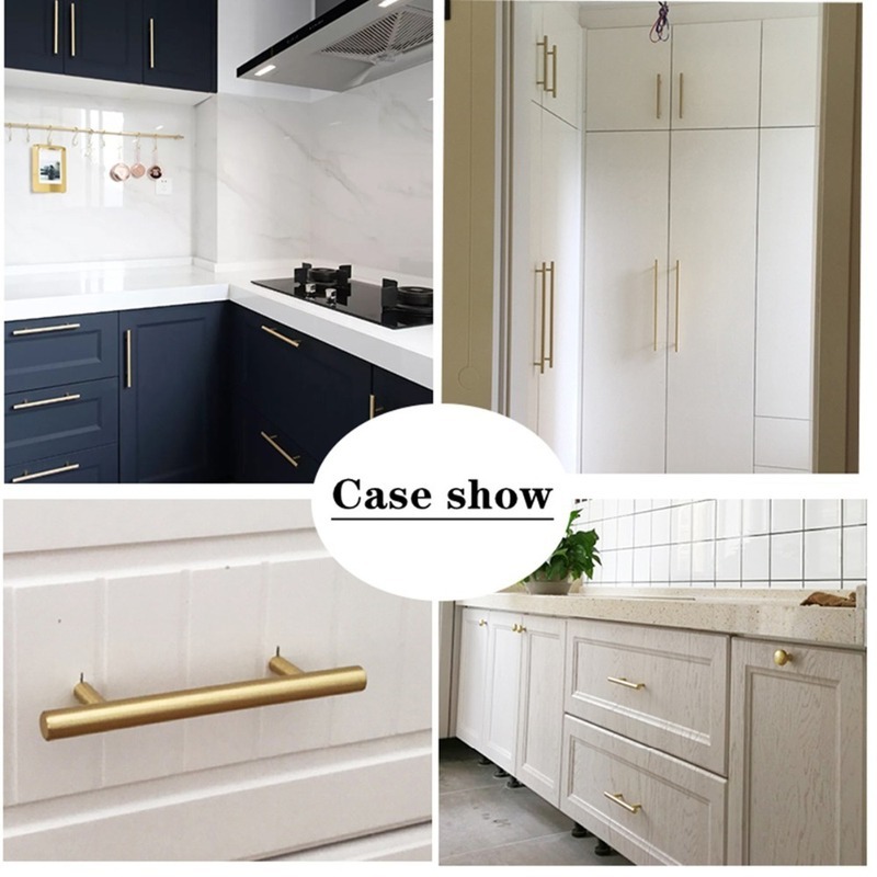 Modern Gold Brushed Straight C - Furniture Hardware Drawer Pulls 评论和价格