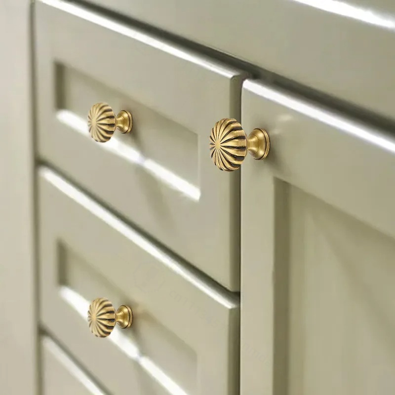 French Simple Brass Ball Knob  - Furniture Hardware Drawer Pulls 评论和价格