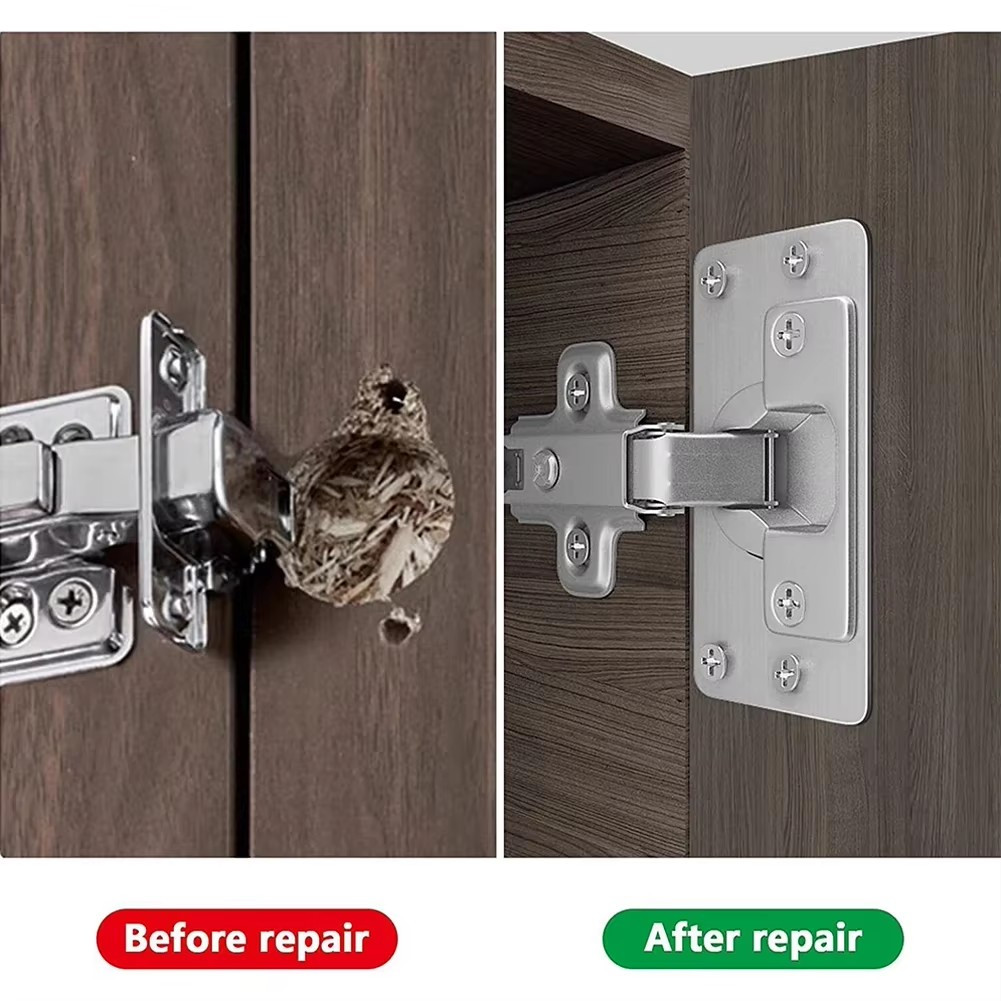 4Pair Hinge Repair Plate Cabin - Furniture Hardware Repair 评论和价格