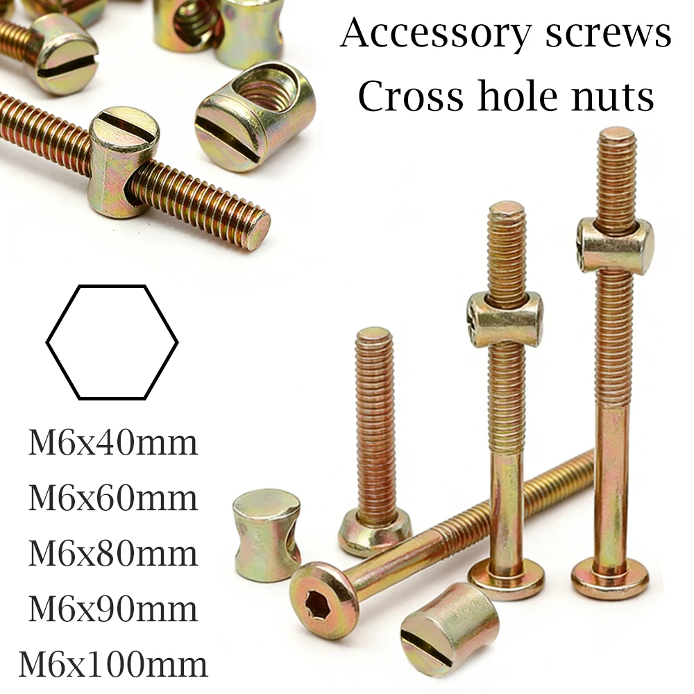 10/20Pcs M6 Hex Socket Head Ca - Furniture Hardware Barrel Nut 评论和价格