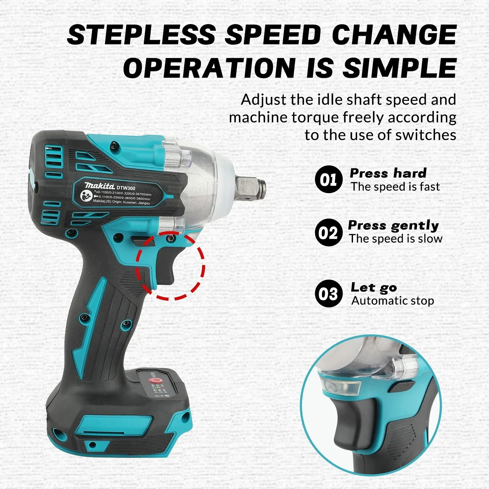 Makita DTW300 18V Brushless Co - Makita Drill Dtw300 评论和价格