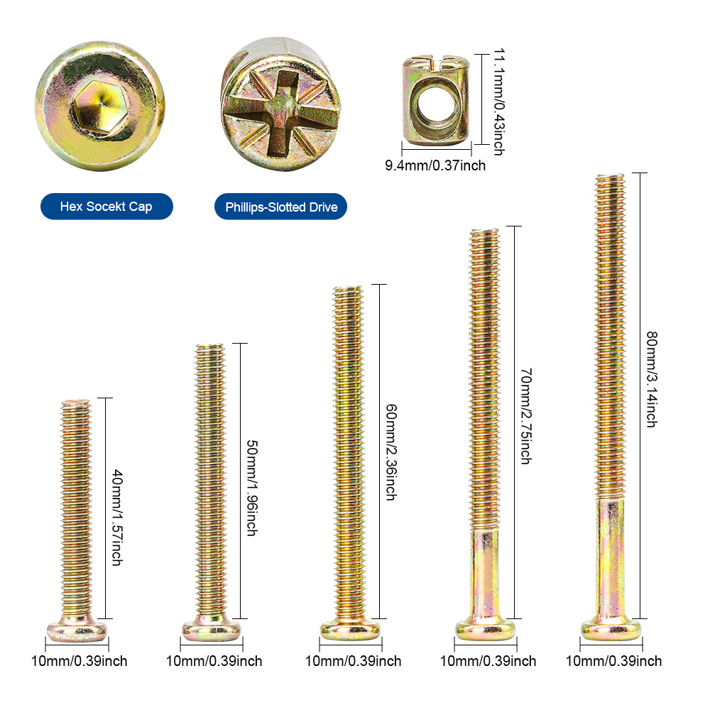 Hex Socket Flat Head Furniture - Furniture Hardware Barrel Nut 评论和价格