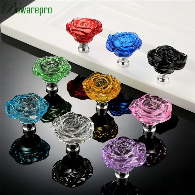 bowarepro 50MM Crystal Rose Gl - Furniture Hardware Drawer Pulls 评论和价格