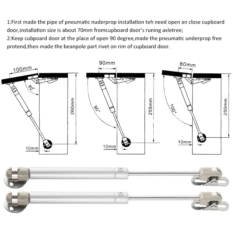 2Pcs 20/60/100N/150N Furniture - Cabinet Hinge Overlay 评论和价格