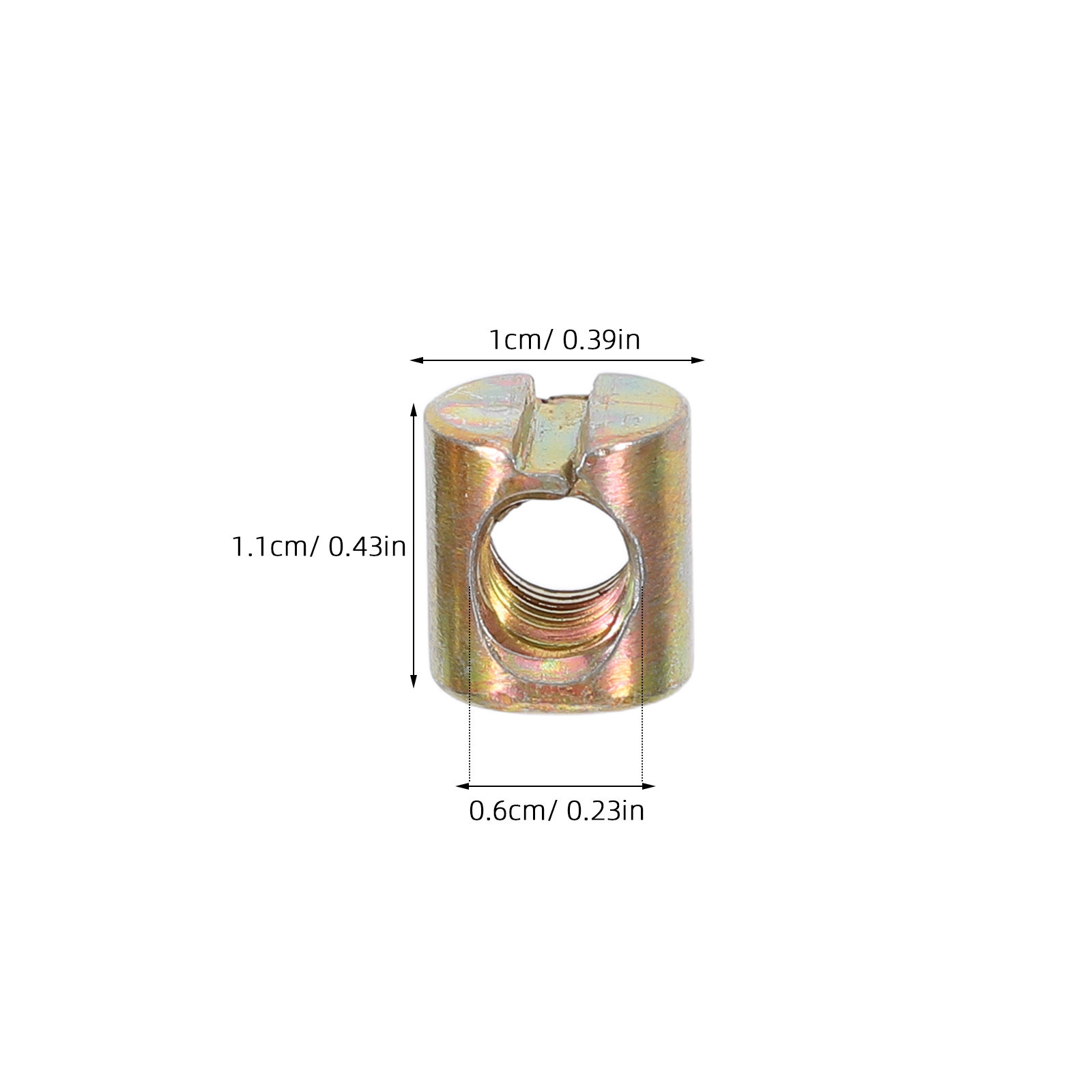 100Pcs M6 Slotted Barrel Nuts  - Furniture Hardware Barrel Nut 评论和价格