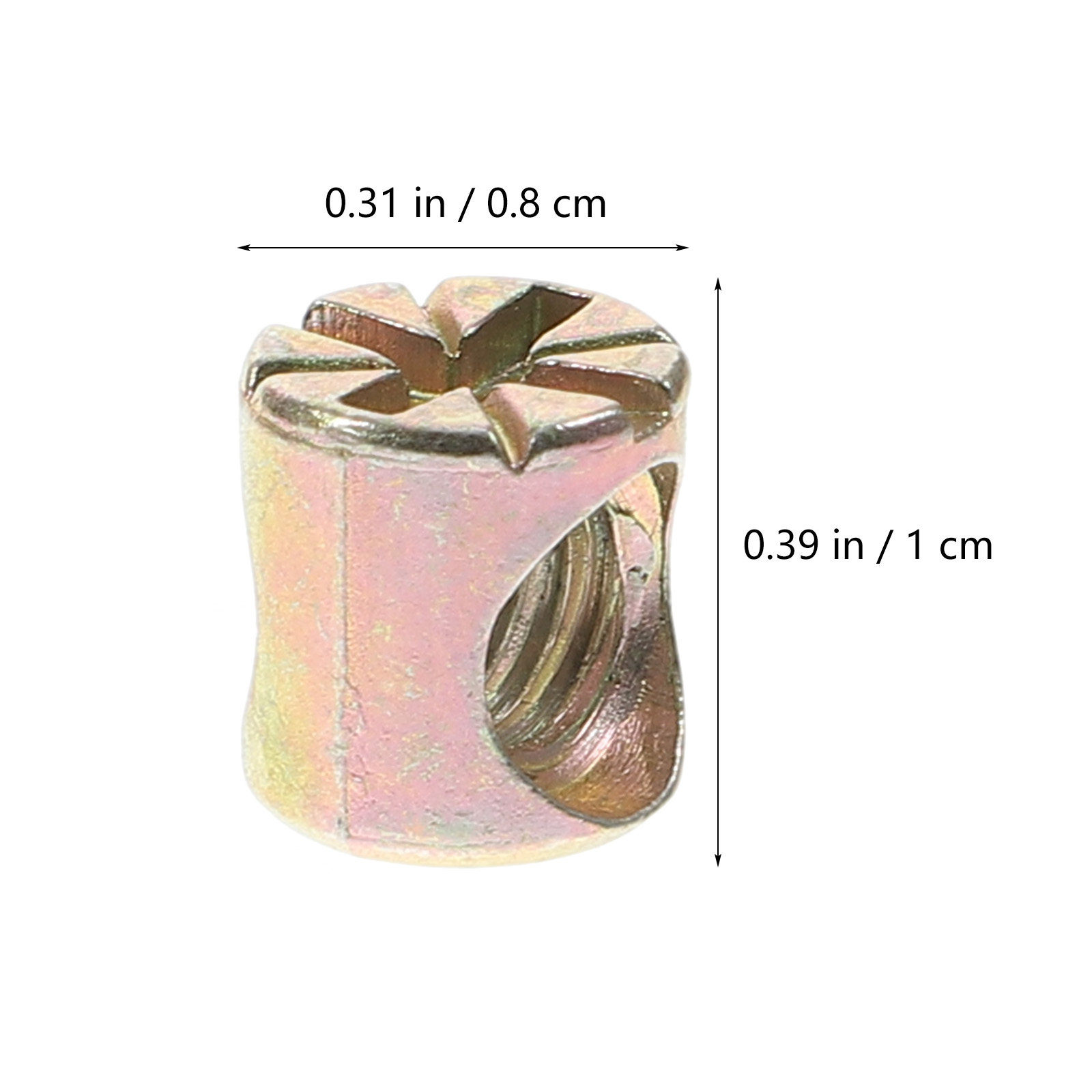 20Pcs Barrel Nut M6x10mm Solid - Furniture Hardware Barrel Nut 评论和价格