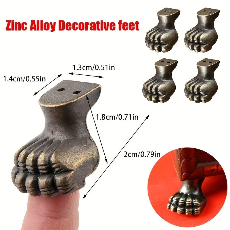 8pcs Antique Foot Brass Jewelr - Cabinet Hinge Overlay 评论和价格
