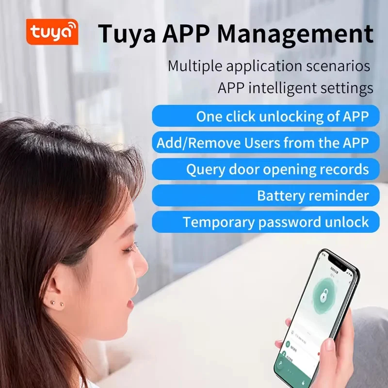 Tuya App Bluetooth Smart Finge - Door Handle Bar 评论和价格