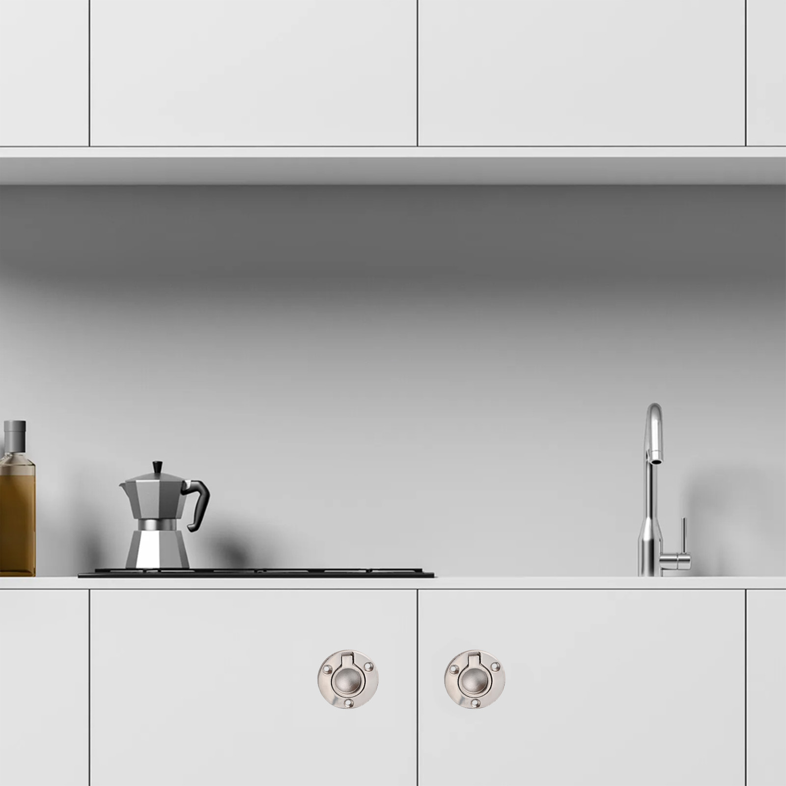 2Pcs 316 Stainless Steel Flush - Furniture Hardware Drawer Pulls 评论和价格