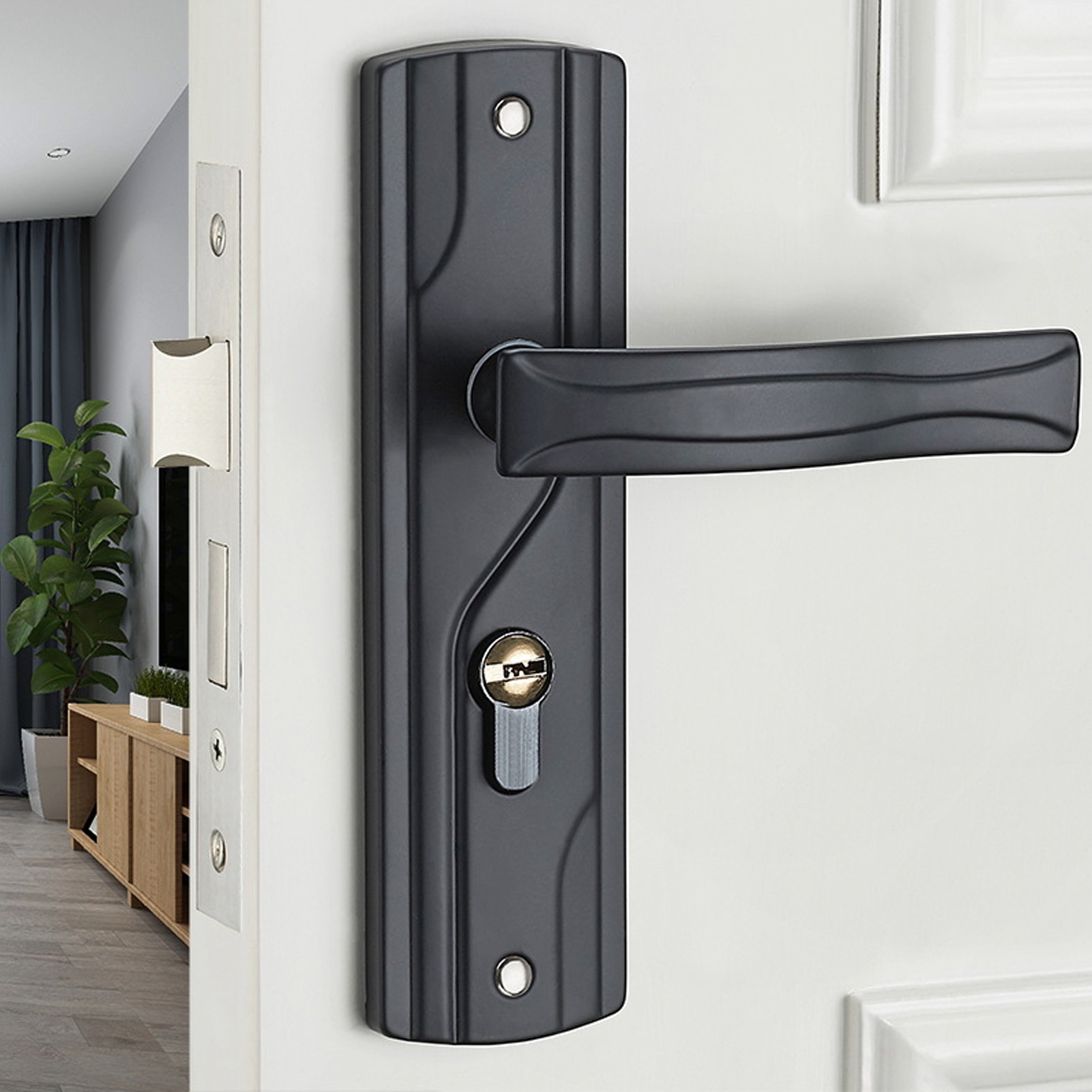 Door Handle Lock Manganese Ste - Door Handle Bar 评论和价格