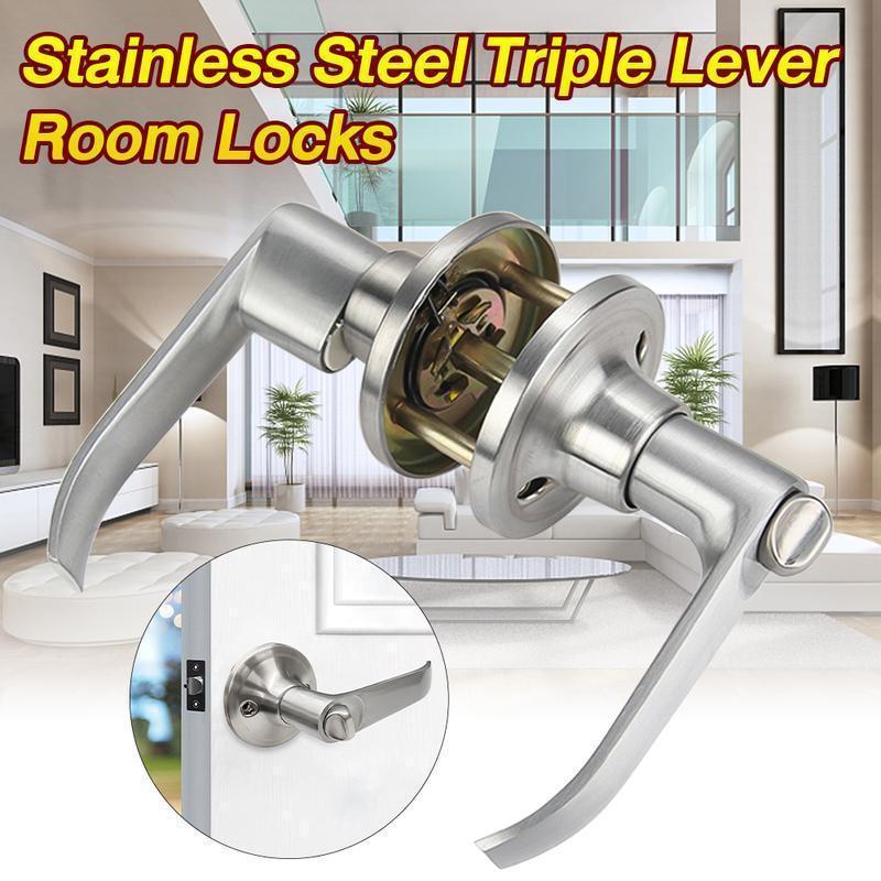 1Pc Indoor Room Door Lock Alum - Door Handle Bar 评论和价格
