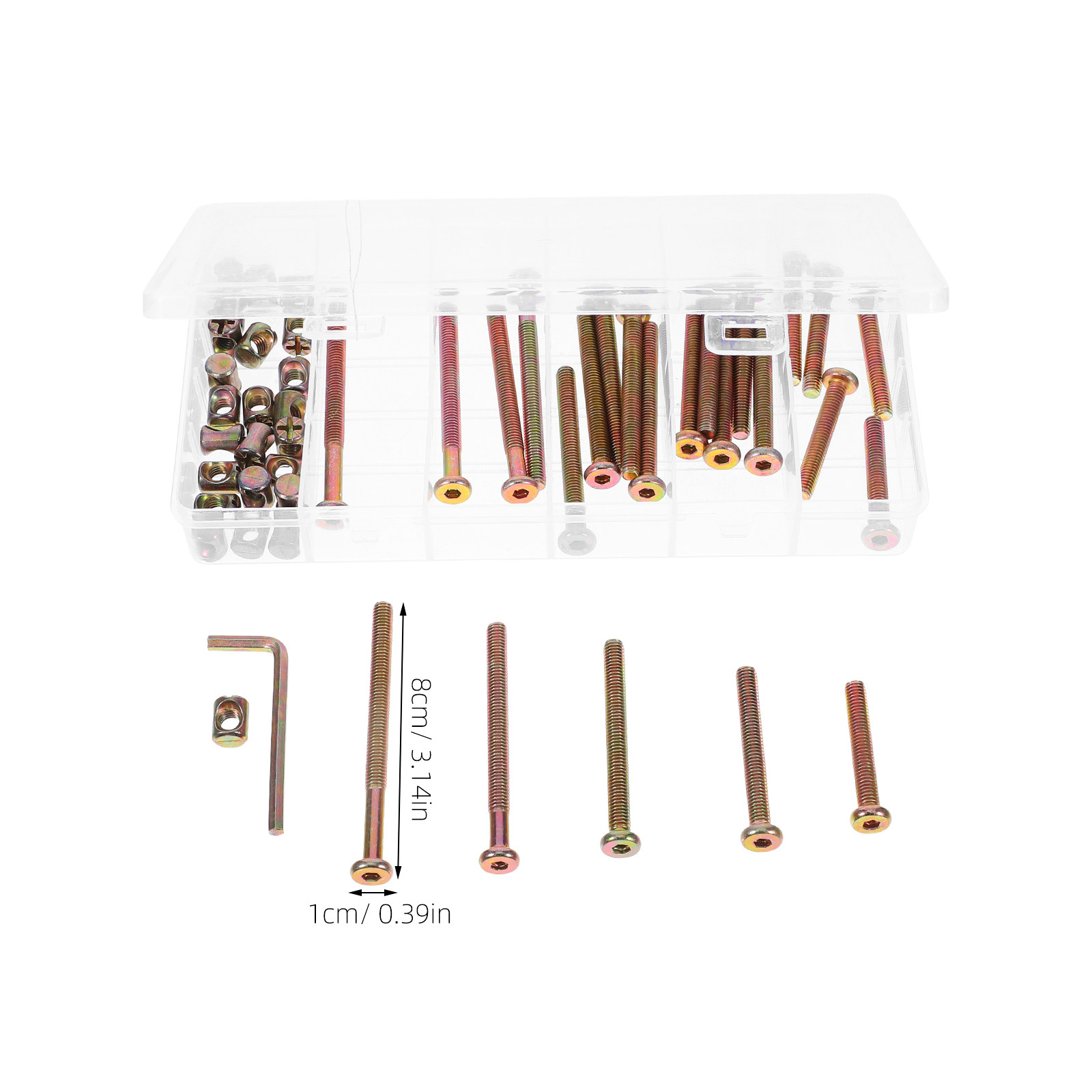 49Pcs Hex Socket Drive Screw a - Furniture Hardware Barrel Nut 评论和价格