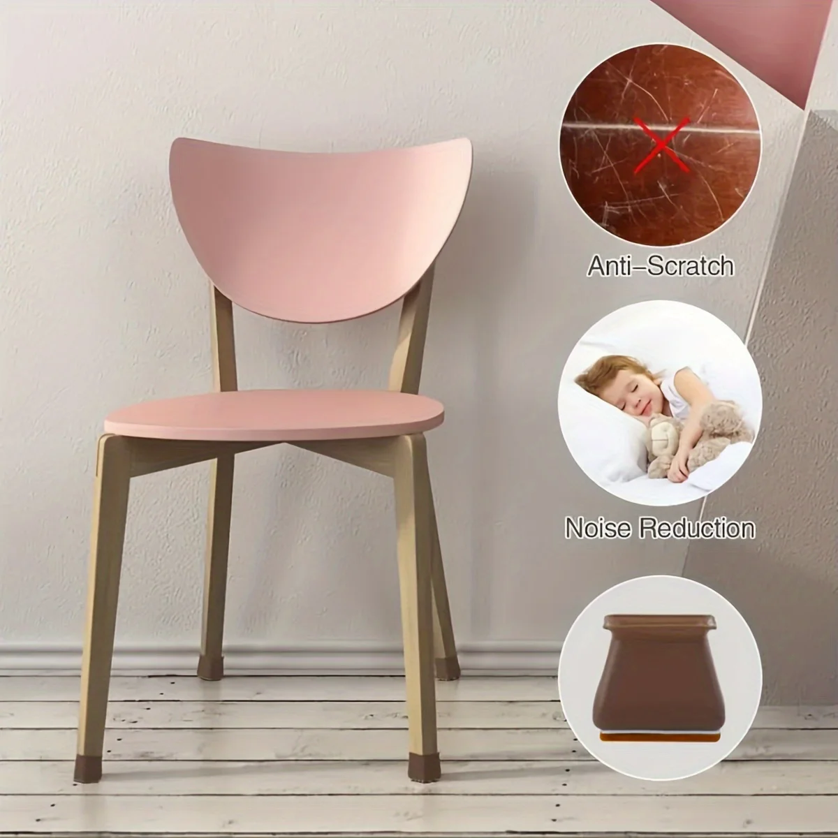 Silicone Edge Wrapped Chair Fo - Furniture Foot Pad 评论和价格