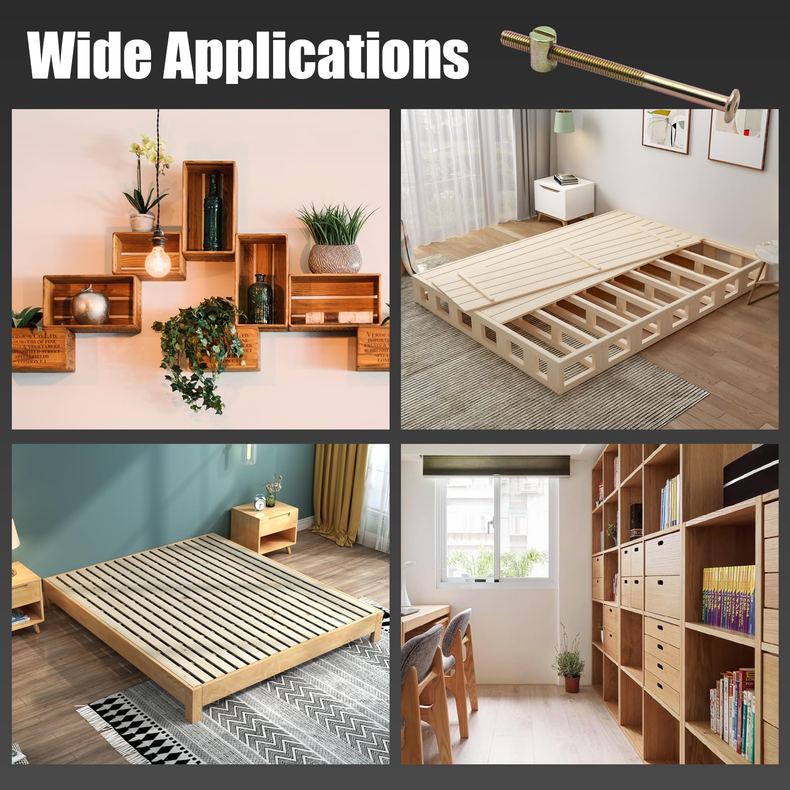 8 Sets M6 Furniture Crib Screw - Furniture Hardware Barrel Nut 评论和价格