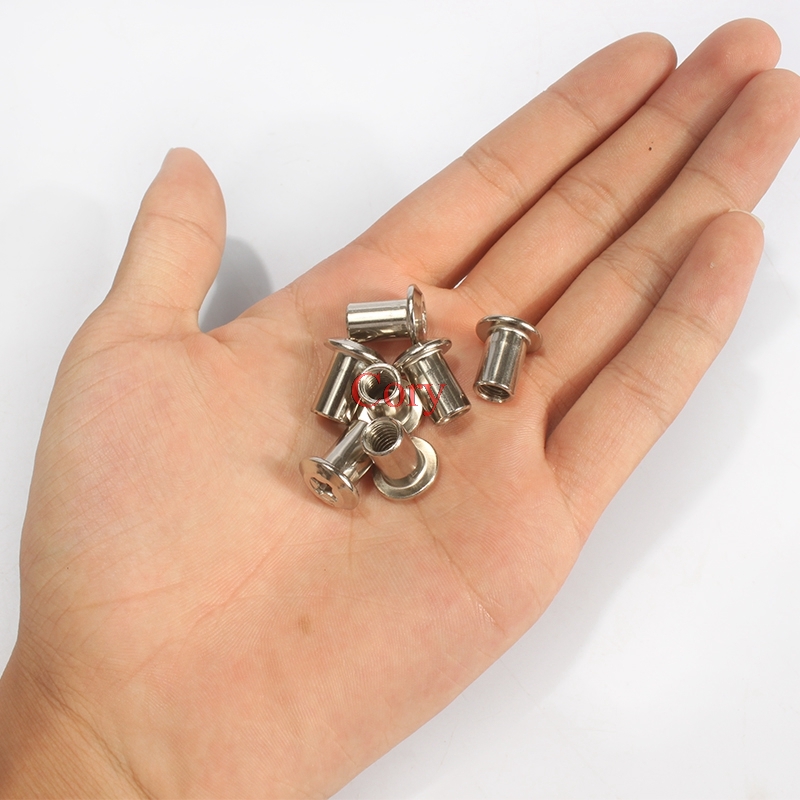 10pcs 6mm Barrel Nut Flat Head - Furniture Hardware Barrel Nut 评论和价格