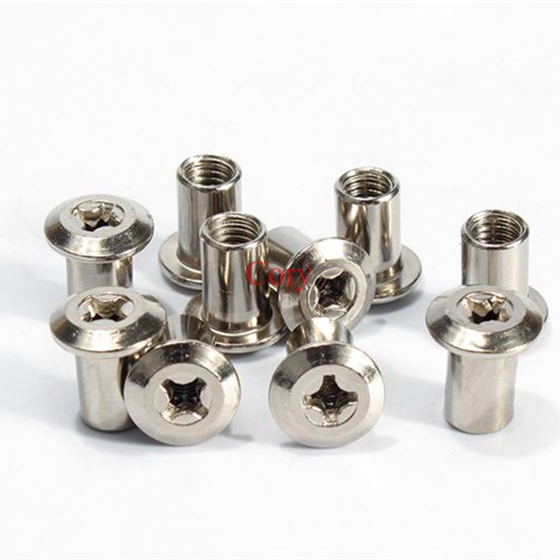10pcs 6mm Barrel Nut Flat Head - Furniture Hardware Barrel Nut 评论和价格