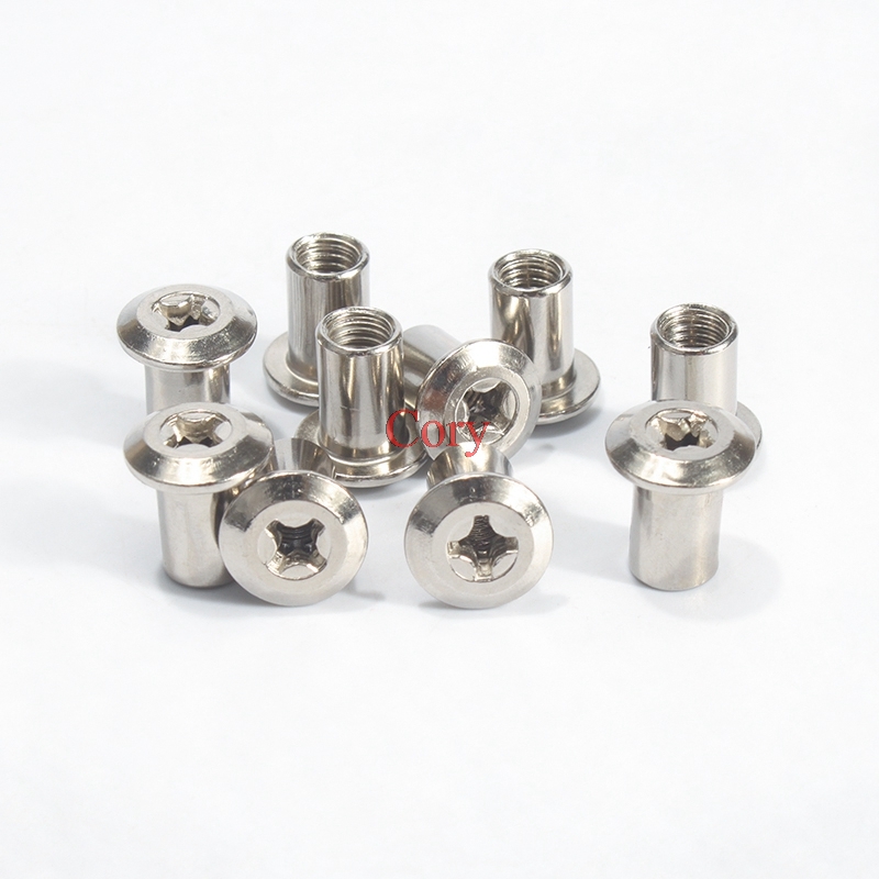 10pcs 6mm Barrel Nut Flat Head - Furniture Hardware Barrel Nut 评论和价格