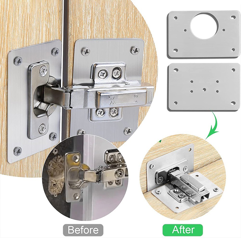 1/2/4/10Pcs Hinge Repair Plate - Furniture Hardware Repair 评论和价格